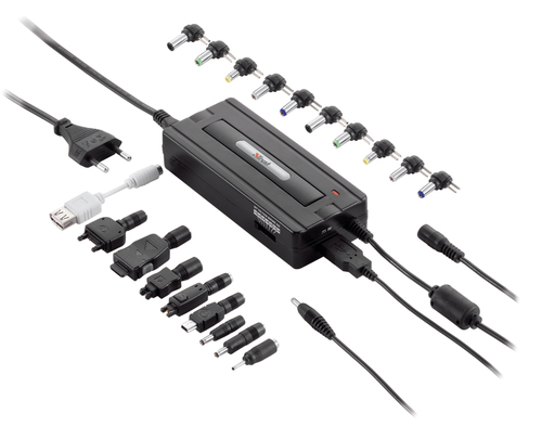 Trust 4-in-1 Notebook Power Adapter PW-1280p toiteadapter ja vaheldi Must