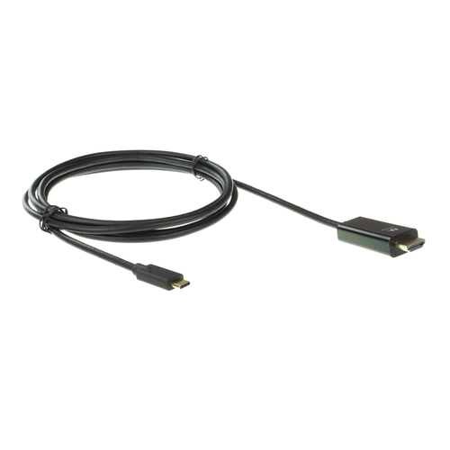 Ewent EW9824 adaptador de cable de vídeo 2 m USB Tipo C HDMI tipo A (Estándar) Negro