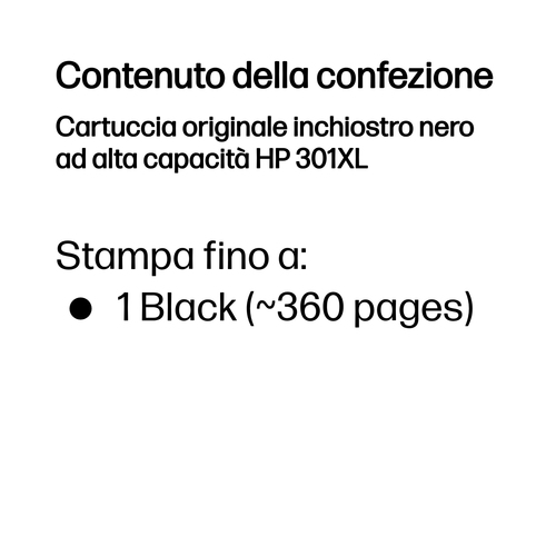 HP 301XL – Cartuccia nero originale