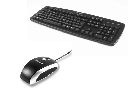 Kensington ValuKeyboard USB/PS2 & ValuOptical Mouse, Black, Bundel