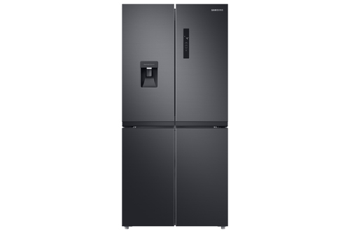 Samsung RF48A401EB4 4 Door Fridge Freezer With Water Dispenser Non Plumbed - Black Steel - image 1