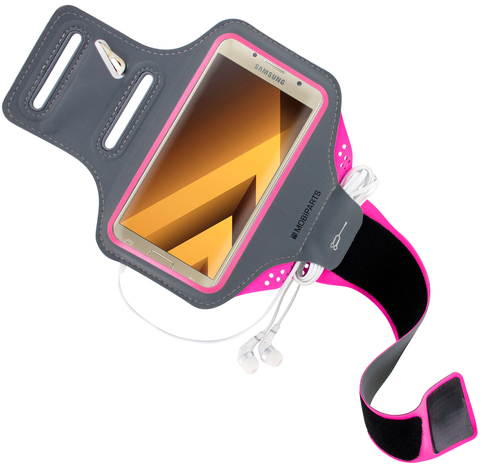 Mobiparts Comfort Fit Sport Armband Samsung Galaxy A3 (2017) Neon Pink – image 4