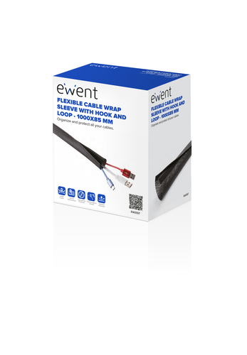 Ewent EW1557 organizador de cables Universal Pasacables Negro 1 pieza(s)