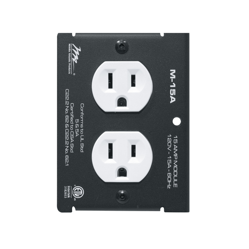 Middle Atlantic M-15A power distribution unit (PDU) 2 AC outlet(s) Black, White