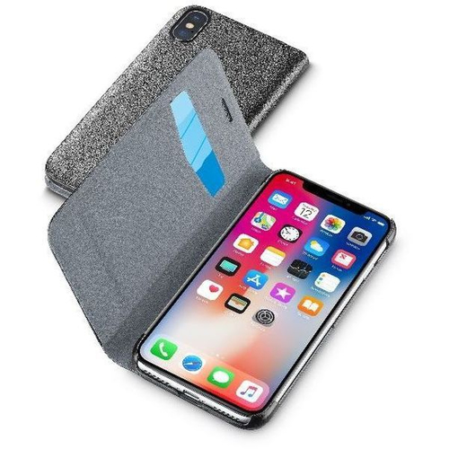 Cellularline 38623 mobiliojo telefono dėklas 14,7 cm (5.8) Piniginės tipo Juoda