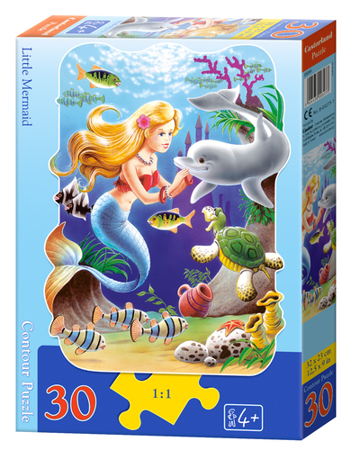 Castorland Little Mermaid 30 pcs Kontuurpusle 30 tk Multifilmid