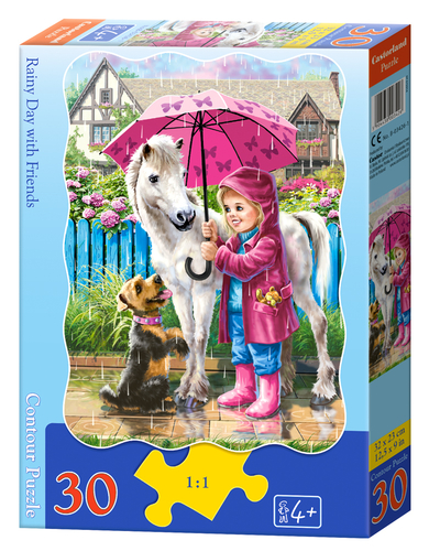 Castorland Rainy Day with Friends 30 pcs Kontuurpusle 30 tk Multifilmid