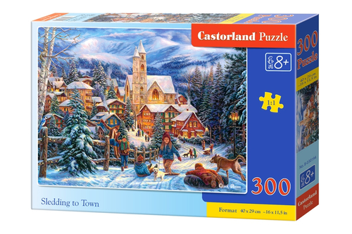 Castorland Sledding in Town 300 pcs Pusle 300 tk Talv