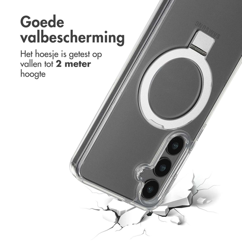 Accezz Ring Stand Backcover met MagSafe Samsung Galaxy S24 Plus - Transparant, afbeelding 4
