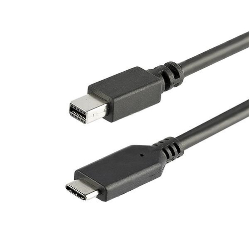 StarTech.com 1m / 3.3ft USB-C to Mini DisplayPort Cable - 4K 60Hz - Black - USB 3.1 Type C to mDP Adapter (CDP2MDPMM1MB) Videoadapterkabel 1m Sort