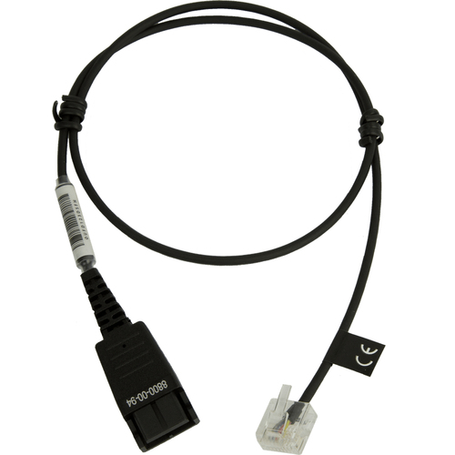 8800-00-94 Jabra - Cable para auriculares - Desconexión rápida a RJ-45 - 50 cm - para BIZ 2300 2400 Siemens OpenStage 30 40 40T 60 80 80T