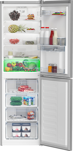 Beko CNG4582DVPS 182cm 50/50 Frost Free Fridge Freezer - Stainless Steel Effect - E Rated, Stainless Steel - image 3