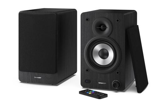 Sharp Bookshelf Speakers 2-полосная Черный Проводной и беспроводной 60 W