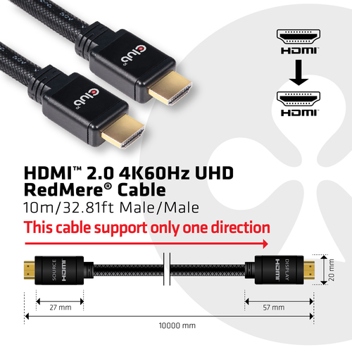 Club 3D HDMI 2.0 RedMere kabel, afbeelding 4