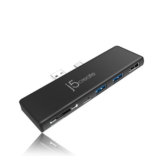 j5create JCD324B Проводная USB 3.2 Gen 2 (3.1 Gen 2) Type-C Черный