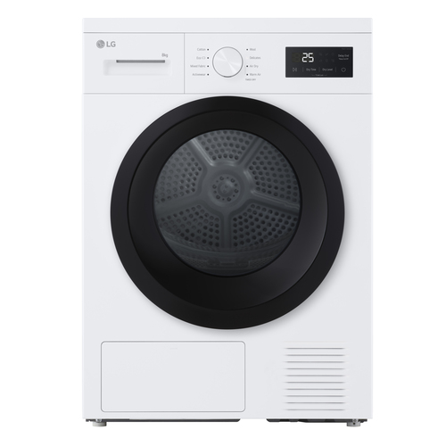 LG RHA1008NWK 8kg Heat Pump Condenser Dryer in White A Rated Air Dry T - image 1