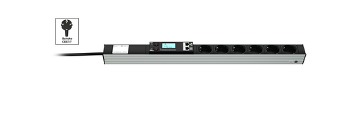 Vertiv Knürr 033070061 toitejaotuskomponent (PDU) 6 vahelduvvoolu kontakt 0U Must, Hall