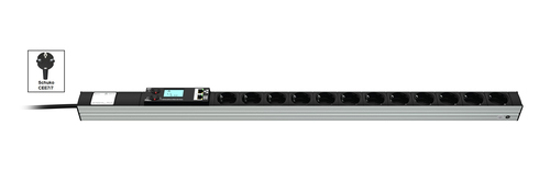 Vertiv Knürr 033070121 toitejaotuskomponent (PDU) 12 vahelduvvoolu kontakt 0U Must, Hall