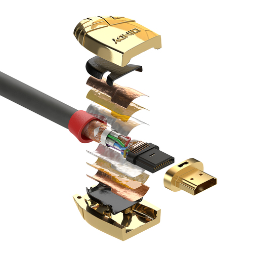 Lindy HDMI High Speed Kabel Gold Line 1m, afbeelding 3