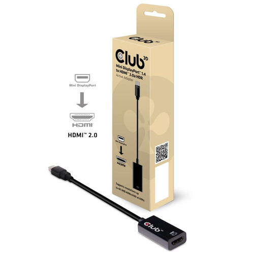 Club 3D Mini-DisplayPort 1.4 naar HDMI 2.0b HDR actieve adapter, afbeelding 2