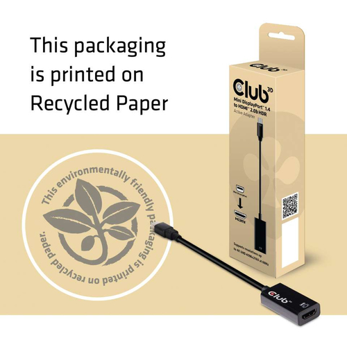 Club 3D Mini-DisplayPort 1.4 naar HDMI 2.0b HDR actieve adapter, afbeelding 5