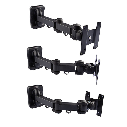 Lindy LCD Multi Joint Wall Bracket - Bevestigingskit (muurbeugel, 3 scharnierende armen), afbeelding 3