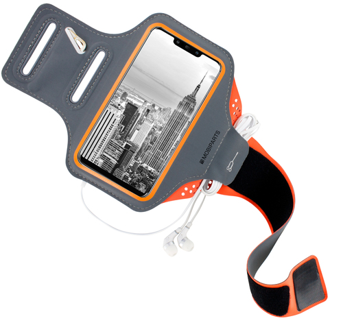 Mobiparts Comfort Fit Sport Armband Huawei Mate 20 Lite Neon Orange – image 2
