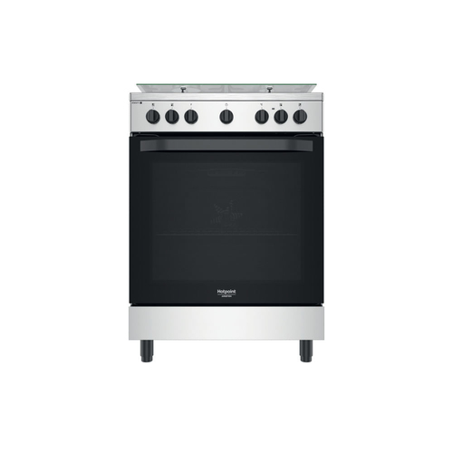 Hotpoint HS68G5PHX/E/1 Freestanding cooker Electric Gas Black, Stainless steel