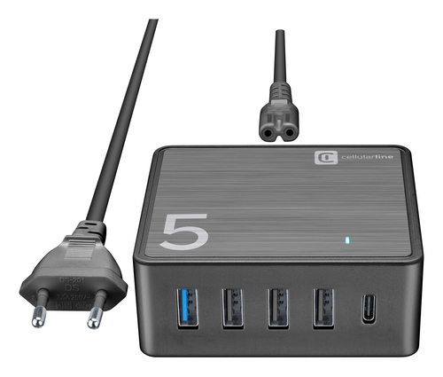 Cellularline Desk Charger - USB-C Laptop, MacBook, iPhone, Samsung, Huawei, Xiaomi and other Smartphones and Tablets – image 2