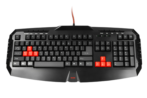 Mars Gaming MK1 клавиатура Игровой USB Американский английский Черный, Красный