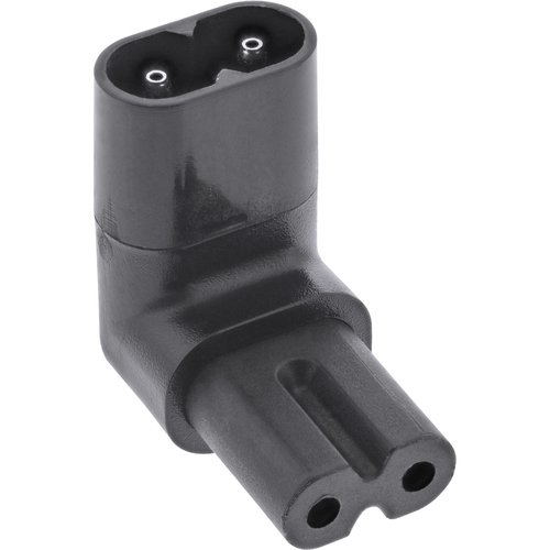 Product image: InLine Power supply adapter IEC 60320 C8 / C7, up/down angled 2-pin