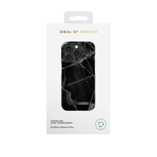 iDeal of Sweden Printed Case iPhone 15 Pro Black Thunder Marble Marble – image 2