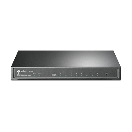 TP-Link T1500G-8T (TL-SG2008) Управляемый L2/L3/L4 Gigabit Ethernet (10/100/1000) Питание по Ethernet (PoE) Черный