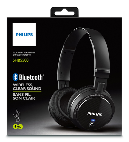 Philips SHB5500BK/27 headphones/headset Wireless Head-band Bluetooth Black – image 2