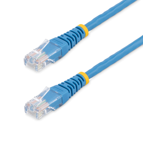 StarTechcom Cat5e Ethernet Cable - 3 ft - Blue - Patch Cable - Molded Cat5e Cable - Short Network Cable - Ethernet Cord - Cat 5e Cable - 3ft M45PATCH3BL - Cable de interconexión - RJ-45 M a RJ-45 M - 09 m - UTP - CAT 5e - moldeado - azul - para P/N DS51002 DS51002EU DS51002GB DS51072 DS52000 IES51000 IES5102 USB2106S - M45PATCH3BL