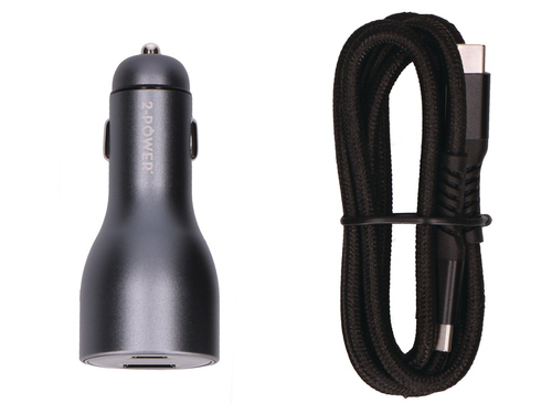 Car PSU 100W PD USB-C 18W USB-A + Cable, afbeelding 3