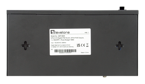 LevelOne Switch 9x GE GEP-0925 2.5GbE 108W 8xPoE+ zwart, afbeelding 5