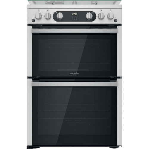 Hotpoint HDM67G0C2CX/UK Freestanding cooker Gas Silver