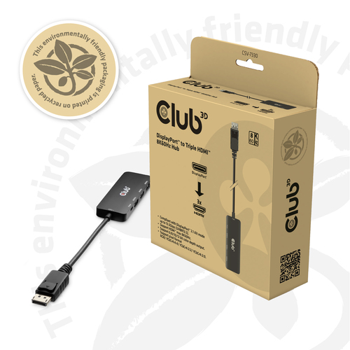Club 3D DisplayPort naar Triple HDMI 8K60Hz Hub, afbeelding 5