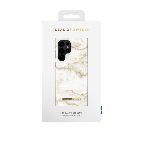 iDeal of Sweden Printed Case Galaxy S22U Golden Pearl Marble