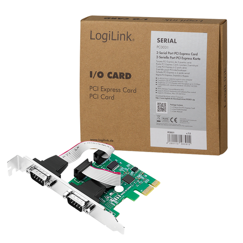 LogiLink PC0031 - PCIe Express x1 naar 2x Serieel, afbeelding 6