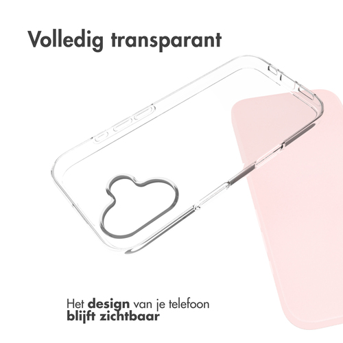 Accezz Clear Backcover iPhone 16 - Transparant, afbeelding 2
