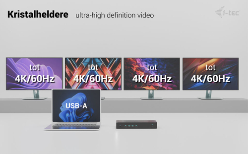 I-Tec - docking station - USB-C  USB4  Thunderbolt 3  Thunderbolt 4 - 3 x HDMI 2 x DP - 1GbE – Foto 10 von 11