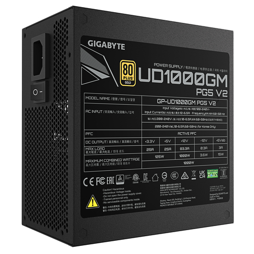 GIGABYTE GP-UD1000GM PG5 1000W rev.2.0 voeding, afbeelding 6