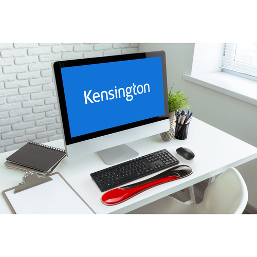 Kensington Slim Duo Gel Handgelenkauflage fr Tastaturen - Rot – Foto 2 von 5