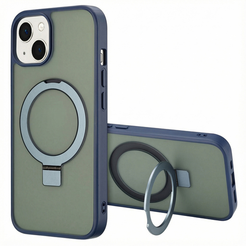 Accezz Ring Stand Backcover met MagSafe iPhone 14 - Blue