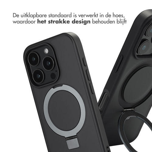 Accezz Ring Stand Backcover met MagSafe iPhone 16 Pro Max - Zwart, afbeelding 6