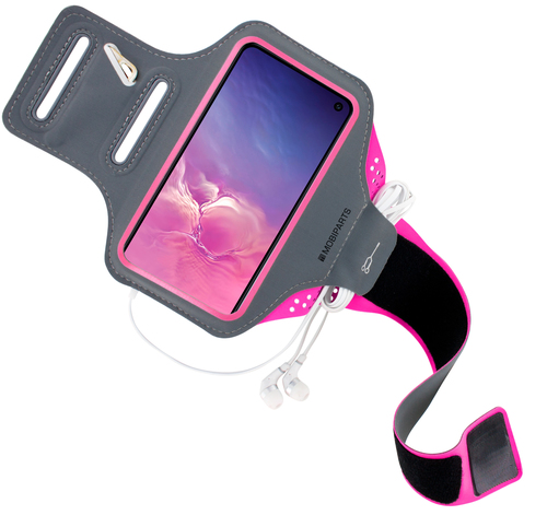 Mobiparts Comfort Fit Sport Armband Samsung Galaxy S10e Neon Pink – image 2