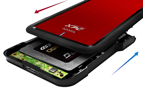 ADATA EX500 Carcasa de disco duro/SSD Negro, Rojo 2.5" imagen 5