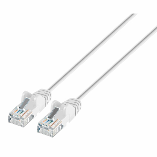 CAT6 U/UTP SLIM NETWORK PATCH CABLE, 7 FT., WHITE